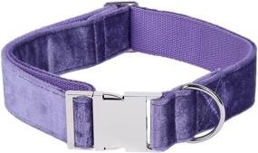 img 4 attached to 🐶 Soft Velvet Dog Collar - Bubblepup Collar, Adjustable & Comfortable for Small, Medium, and Large Dogs