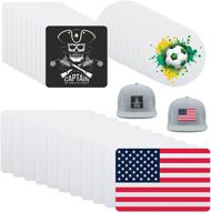 🧢 premium sublimation blank hat patches set - 30 pcs | heat transfer patches for jeans, hats, shoes, t-shirts, canvas bags logo