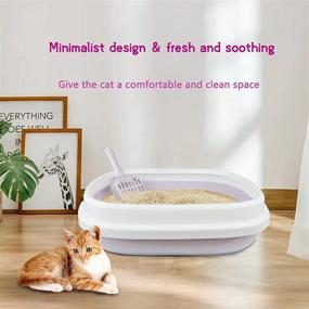 img 2 attached to 🐱 Complete Cat Kitten Starter Kit: SIVEIS 12-Piece Set - Cat Litter Tray, Scoop, Box, Scratch Pad, Double Bowls, Toys, and Food Spoon