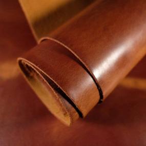 img 3 attached to 🔨 The Tannery Thick Finished Full Grain Cow Genuine Leather Hides Crafts - Tan, 12x12 inches: Perfect for Tooling, Sewing, Hobby, Home Decor, and Crafting Leather Projects