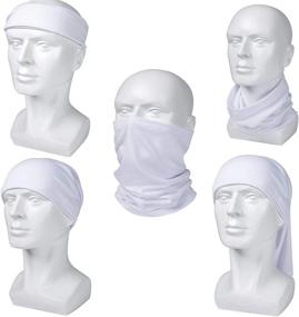 img 1 attached to 🎣 Men's Face Covering: Neck Gaiter Bandana Balaclava for Fishing, Hiking - Sun UV Protection, Dust and Wind Shield