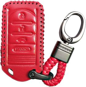 img 4 attached to Red Hand Sewing 4 Buttons Smart Leather Key Cover Case Fob Bag Holder Glove Fit For Acura RDX MDX TL TLX IL TSX ZD ZDX (NOT Fit ENGINE HOLD FOB)