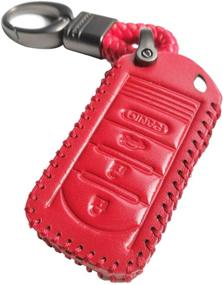 img 2 attached to Red Hand Sewing 4 Buttons Smart Leather Key Cover Case Fob Bag Holder Glove Fit For Acura RDX MDX TL TLX IL TSX ZD ZDX (NOT Fit ENGINE HOLD FOB)