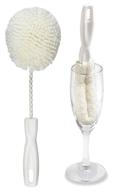 🍷 set of 2 wineglass cleaning brushes: non-scratch combo pack with crystal stemware washing brush b61c and goblet washing brush b232c – perfect champagne flute brush logo