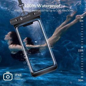 img 3 attached to [2-Pack] Waterproof Case Syncwire IPX8 Universal Waterproof Phone Pouch Dry Bag Waterproof Phone Case Compatible With 12 Pro Max 11 Pro Max XS XR 8 Galaxy Google Up To 7
