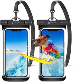 img 4 attached to [2-Pack] Waterproof Case Syncwire IPX8 Universal Waterproof Phone Pouch Dry Bag Waterproof Phone Case Compatible With 12 Pro Max 11 Pro Max XS XR 8 Galaxy Google Up To 7