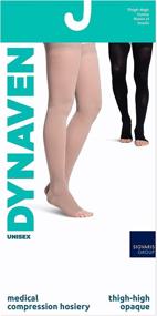 img 3 attached to Compression and Comfort: SIGVARIS Women's DYNAVEN 🩲 Open Toe Thigh-Highs with Grip-Top for 20-30mmHg Compression