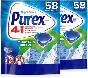 img 4 attached to 💧 Purex 4-in-1 Laundry Detergent Pacs, Mountain Breeze, 116 Loads, Pack of 2, 116Count - Buy Now!