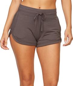 img 3 attached to 🩳 Active Women's Four Way Stretch Micro French Terry Dolphin Lounge Short with Pockets - Colosseum