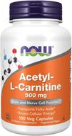 now® acetyl l carnitine 500 100 caps logo