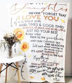 img 2 attached to 🌻 LOVINSUNSHINE Love Letter to My Daughter Blanket | Never Forget That You Are Loved | Sunflower to My Daughter Blanket | Gift for Daughter from Mom | Inspirational Gifts | 60x80