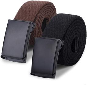 img 4 attached to 🏻 AWAYTR Canvas Web Belts for Boys - Boys' Accessories and Belts