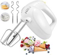 powerful 5-speed hand mixer electric with turbo egg separator - perfect for whipping, mixing cookies, brownies, and cakes - includes 4 stainless steel accessories логотип