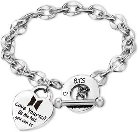 img 4 attached to 🎁 G-Ahora BTS Bracelet - Love Yourself Army Never Mind Charm for BTS Fans Girls and Women - Inspirational Gift and Jewelry for BTS Lovers (BR-Never Mind)