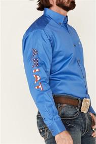 img 2 attached to Ariat Sleeve Twill Shirt X Large Men's Clothing