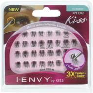 💋 enhance your look with kiss i envy trio medium 30 trio lashes - value pack of 3 logo