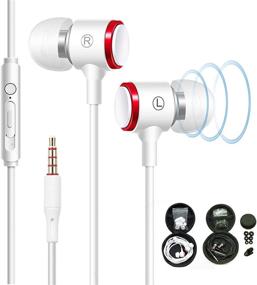 img 4 attached to 🎧 High-Quality 2 Pack T THKAIVEQI Earbud & In-Ear Headphones with Noise Cancelling and Microphone - Compatible with iPhone and Android Smartphones