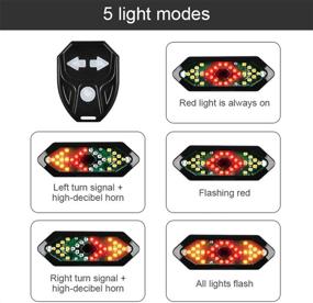 img 2 attached to 🚴 Enhance Your Cycling Safety with NIUAWASA Bike Tail Light: Turn Signals, Brake Light, and Wireless Remote Control - USB Rechargeable for All Road Bicycles