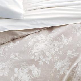 img 1 attached to 🌿 EcoPure Organic Cotton Sienna Comforter Set: Full/Queen, Linen - Eco-Friendly & Luxurious