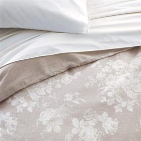 img 2 attached to 🌿 EcoPure Organic Cotton Sienna Comforter Set: Full/Queen, Linen - Eco-Friendly & Luxurious