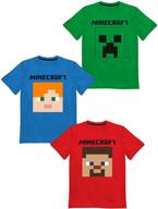 👕 stylish minecraft creeper characters t shirt: perfect black boys' clothing logo