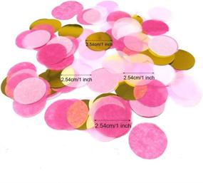 img 3 attached to 🎉 5000 Pieces Paper Table Confetti Circles: Pink & Gold Mix for Weddings, Holidays, Anniversaries, and Birthdays - 1 Inch Dots (1.76 OZ)