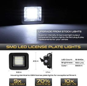 img 3 attached to 🔦 Улучшите свой пикап Ford F-150 с полными светодиодными фонарями для номерного знака VIPMOTOZ - белый алмазный, 6000K, 2-шт.