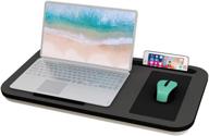 💻 homefort laptop lap desk: ergonomic design with mouse pad and tablet holder - grey logo