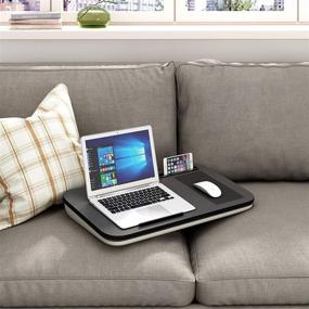 img 3 attached to 💻 Домашniaя поддержка для ноутбука HOMEFORT: эргономичный дизайн с подставкой для мыши и планшета - серый