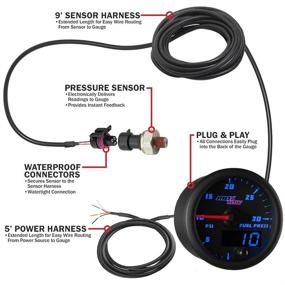 img 3 attached to MaxTow Double Vision Pressure Gauge Interior Accessories for Gauges