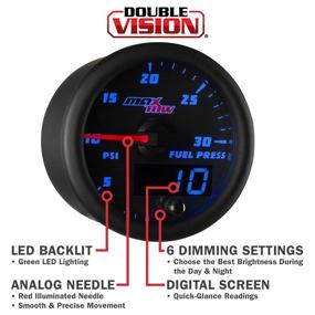 img 2 attached to MaxTow Double Vision Pressure Gauge Interior Accessories for Gauges