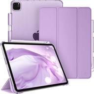 📱 fintie slimshell case for ipad pro 11-inch (3rd generation) 2021 - translucent frosted back cover with pencil holder, auto wake/sleep, compatible with ipad pro 11" 2nd gen 2020 / 1st gen 2018, purple логотип