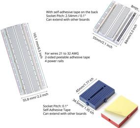 img 2 attached to DEYUE Solderless Prototype Breadboard Kit - 1x830 Tie-in Point, 2x400 Tie-in Points, 6x170 Tie Points for Effective Circuit Board Assembly