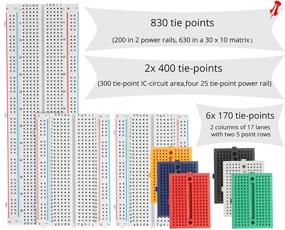 img 3 attached to DEYUE Solderless Prototype Breadboard Kit - 1x830 Tie-in Point, 2x400 Tie-in Points, 6x170 Tie Points for Effective Circuit Board Assembly