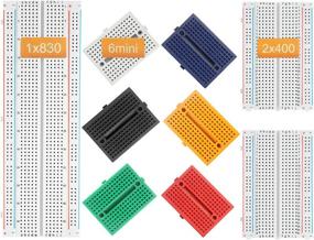 img 4 attached to DEYUE Solderless Prototype Breadboard Kit - 1x830 Tie-in Point, 2x400 Tie-in Points, 6x170 Tie Points for Effective Circuit Board Assembly