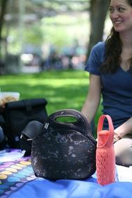 img 1 attached to BUILT NY Coral Glass Water Bottle with Neoprene Tote - 17 Oz: Perfect Hydration Solution!