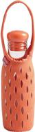 built ny coral glass water bottle with neoprene tote - 17 oz: perfect hydration solution! logo