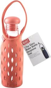 img 2 attached to BUILT NY Coral Glass Water Bottle with Neoprene Tote - 17 Oz: Perfect Hydration Solution!