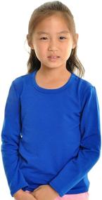 img 1 attached to 🔥 Cozy and Warm: Angelina Kids Fleece Lined Crew-Neck Thermal Top (3-Pack)