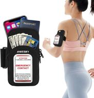 📱 versatile cell phone armband pouch for iphone 12 11 pro max/xs max/xr/x/8 7 plus samsung s20 s10 s9 s21 a10e motorola up to 6.9", ideal running phone holder for gym workouts logo