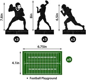 img 3 attached to Декорации для футбольного вечеринки - 9 центральных элементов силуэтами футболистов, 8 дюймов и 3 стиля.