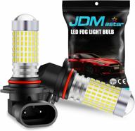 🔆 jdm astar bright white led fog light bulbs with projector - upgraded h10 9140 9145 9050 9155 + 144-ex chips logo