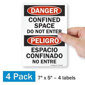 img 3 attached to SmartSign Danger Bilingual Polyester SuperStick