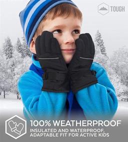 img 1 attached to 🧤 Winter Gloves for Kids - Waterproof Insulated Snow & Ski Gloves for Boys, Girls, Toddlers, and Youth in Cold Weather