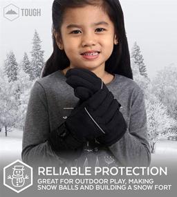 img 2 attached to 🧤 Winter Gloves for Kids - Waterproof Insulated Snow & Ski Gloves for Boys, Girls, Toddlers, and Youth in Cold Weather