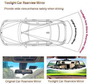 img 1 attached to Универсальное внутреннее зеркало заднего вида Yoolight оригинальное