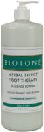 biotone's 32oz herbal foot massage lotion for soothing massages logo