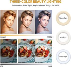 img 1 attached to 📸 Ulanzi Светодиодный видеосвет: Портативное кольцевое освещение на камеру с возможностью регулировки цветовой температуры 3200-5600K и встроенным аккумулятором для фотографии на цифровую зеркальную камеру.