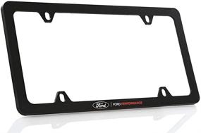 img 3 attached to 🚗 Enhance Your Vehicle's Look with Ford Performance UV Printed Black Plastic Thin Rim License Plate Frame Holder 4 Hole