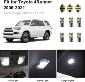 img 4 attached to Набор супер ярких светодиодных ламп для карты и светильников Dome для Toyota 4Runner 2010-2021 года всех моделей - 16 шт. Внутренних светодиодных ламп 4RUNNER